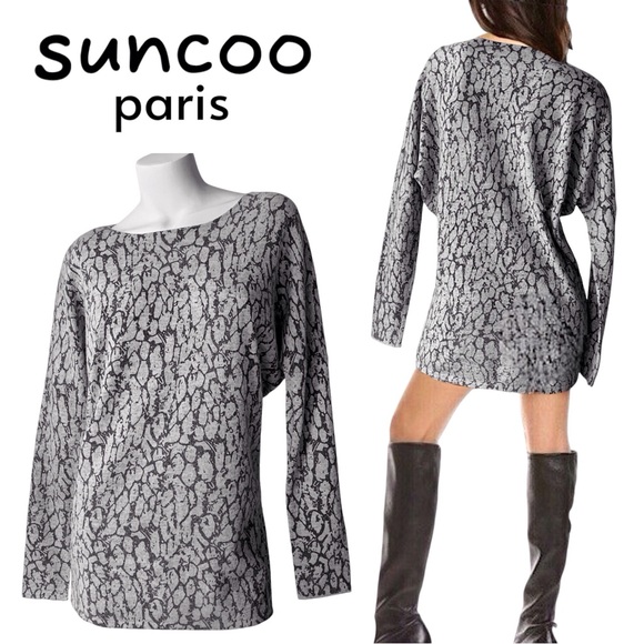 Suncoo Paris dolman long sleeve wide crewneck wool blend knit sweater - Size OS - Picture 1 of 10